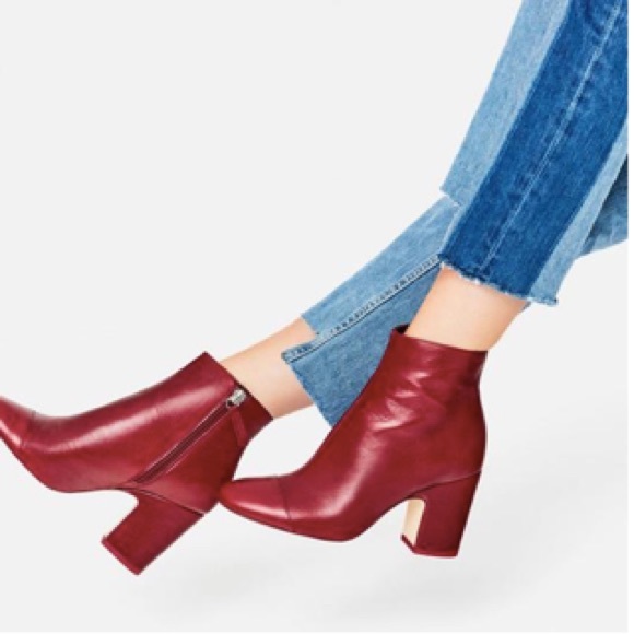 red block booties